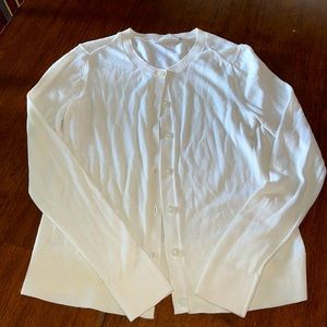 Loft button down off white sweater